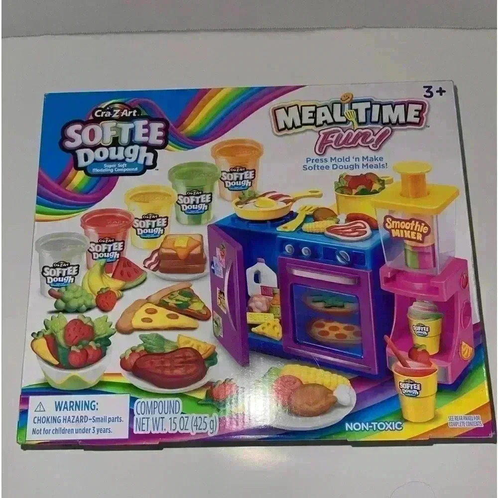Cra-Z-Art Softee Dough Multicolor Mealtime Fun Kit Brand New